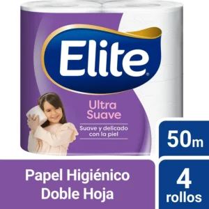 papel higiénico elite doble hoja (4 rollos)