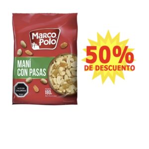 maní con pasas marco polo 180g