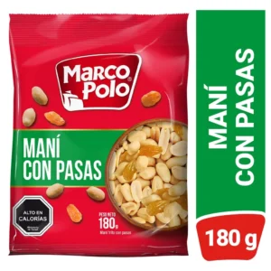 maní con pasas marco polo 180 g