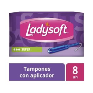 tamponer ladysoft super flujo moderado 8un